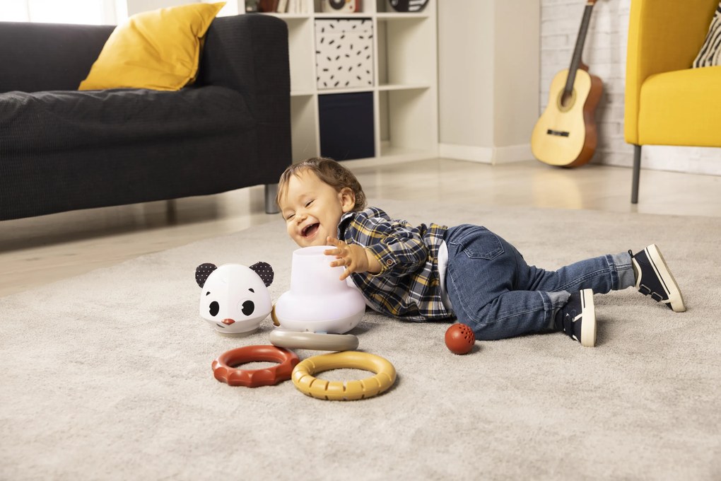 Hudobná pyramída s krúžkami Tiny Rockers Panda