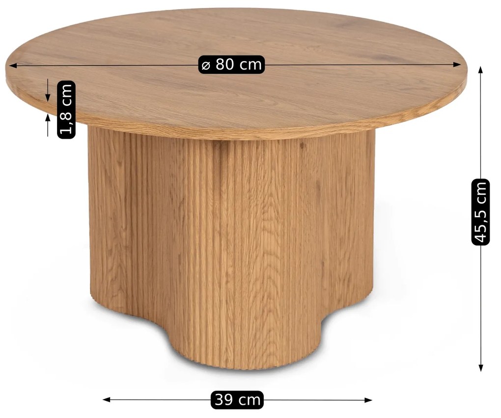 PROXIMA.store - Loftový konferenčný stolík ARION MAX FARBA: dub