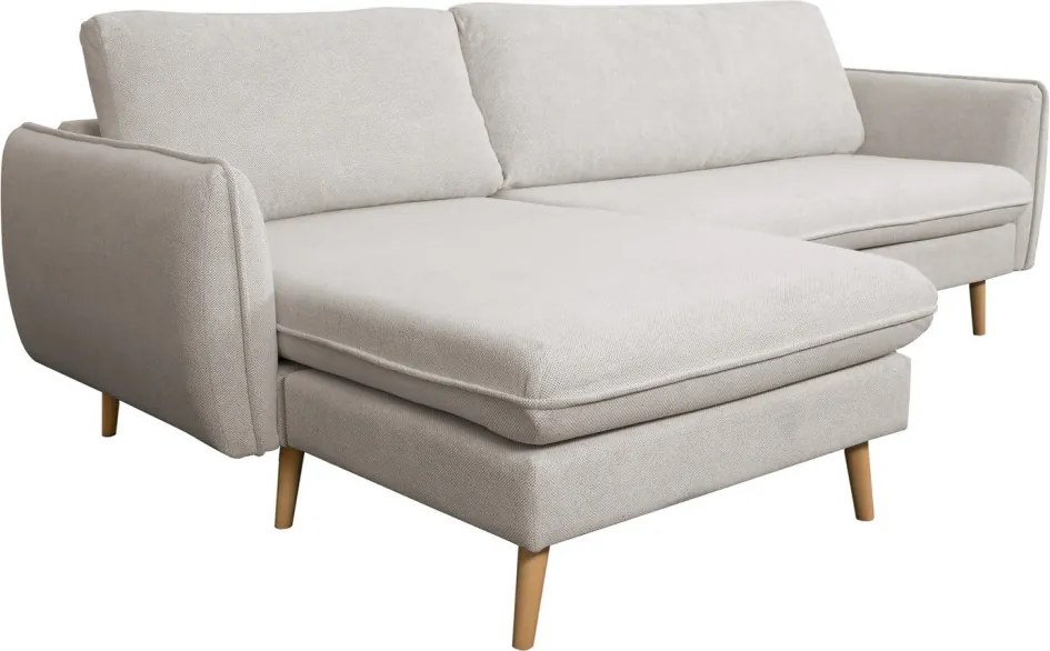 Rohová sedačka Salma, krémová látka, univerzálna pravá/ľavá