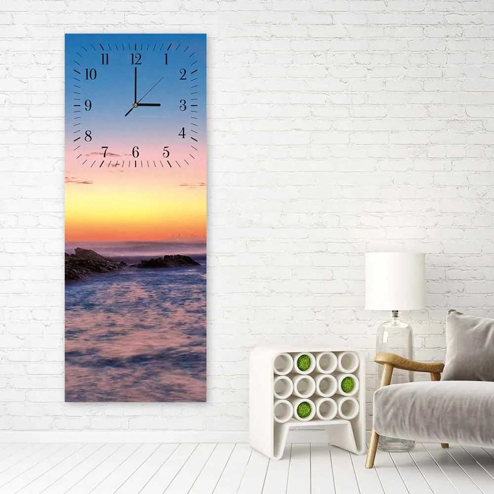 Gario Hodiny na stenu Skaly pri západe slnka Rozmery: 30 x 90 cm