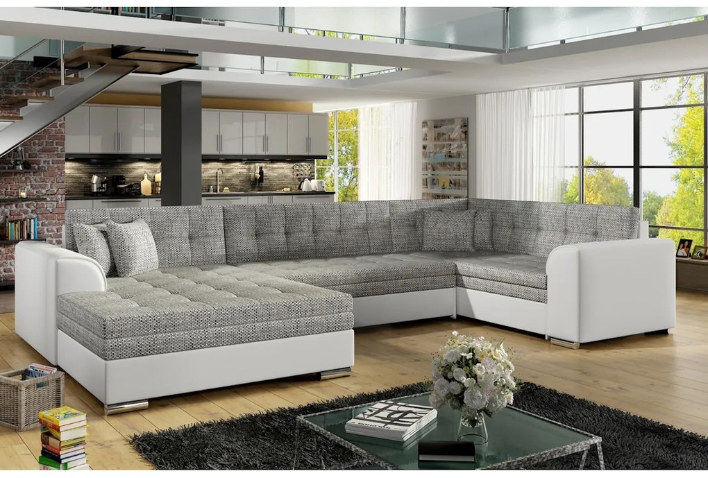 Rozkladacia sedačka do U DARINA, 340x73x190, sawana 21/soft 11, pravý roh