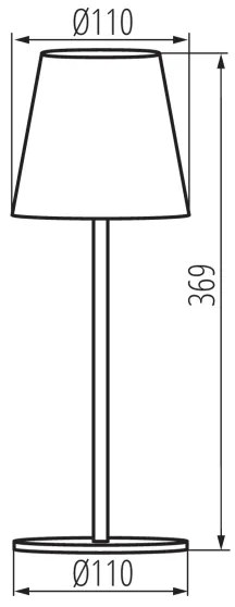 Kanlux 36322 - LED Stmievateľná stolná lampa INITA LED/1,2W/1800 mAh IP54 červená