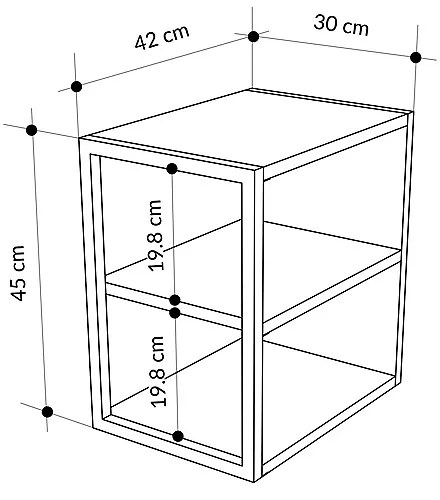 Odkladací stolík Houseland Echo dub safírový/čierny