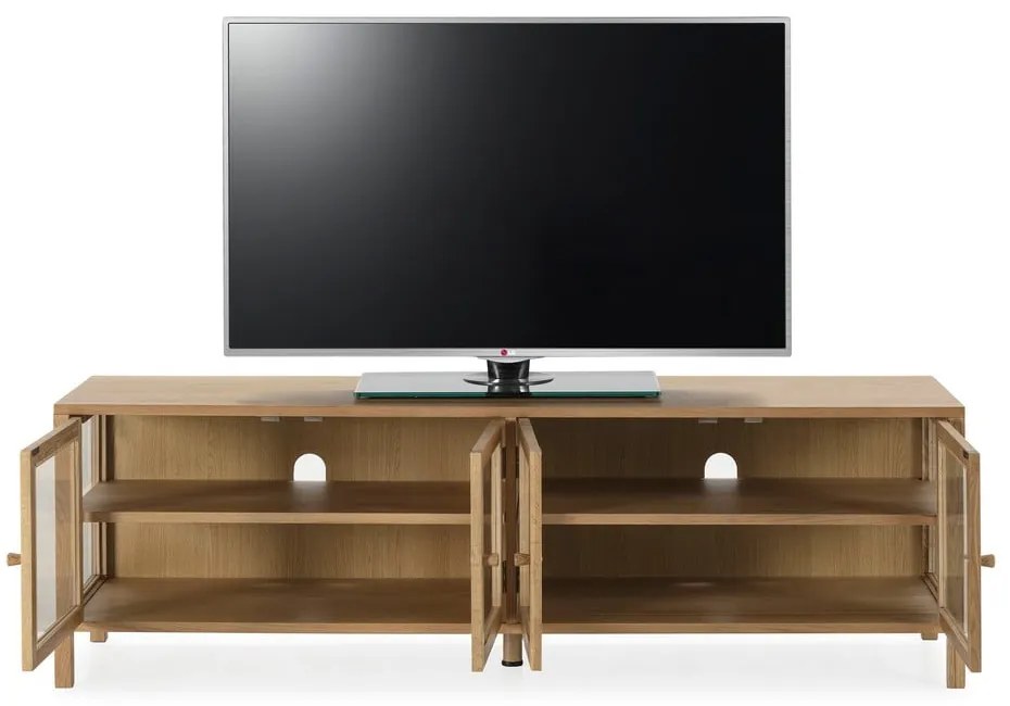 TV stolík v dekore duba v prírodnej farbe 160x50x40 cm Ceci – MOME