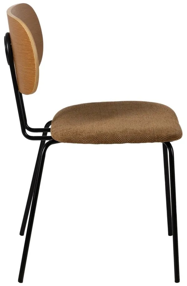 Jedálenská stolička v hnedej a prírodnej farbe v súprave 4 ks Cleo – Ixia