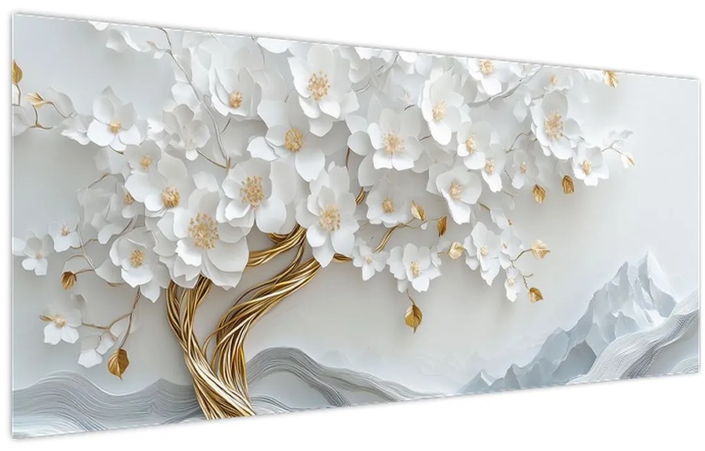 Obraz – 3D elegantný strom života (120x50 cm)
