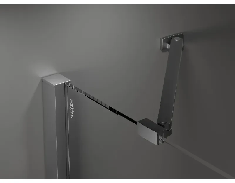 Mexen Velar Duo, sprchový kút s posuvnými dverami 80 x 80 cm, 8mm číre sklo, brúsený grafit, 871-080-080-02-95