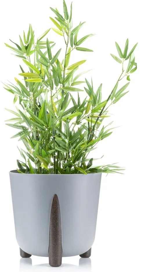 PLASTOVÝ KVETINÁČ MOSS ECO 32X34 CM SIVÁ