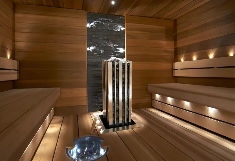 Saunová pec Monolith 6,9 kW - brúsená nehrdzavejúca oceľ, Výkon 5,7 kW