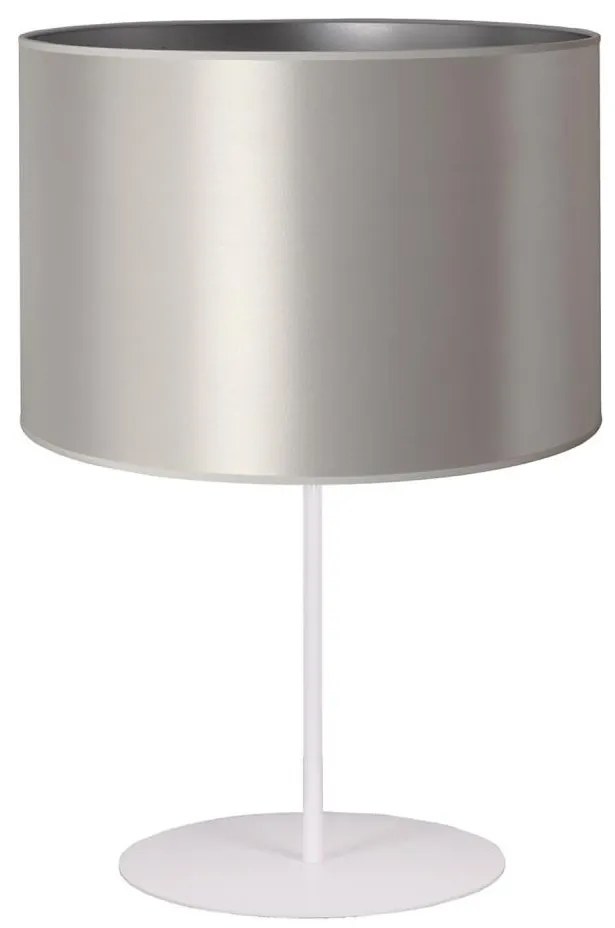 Duolla Duolla - Stolná lampa CANNES 1xE14/15W/230V pr. 20 cm strieborná/biela DU603027