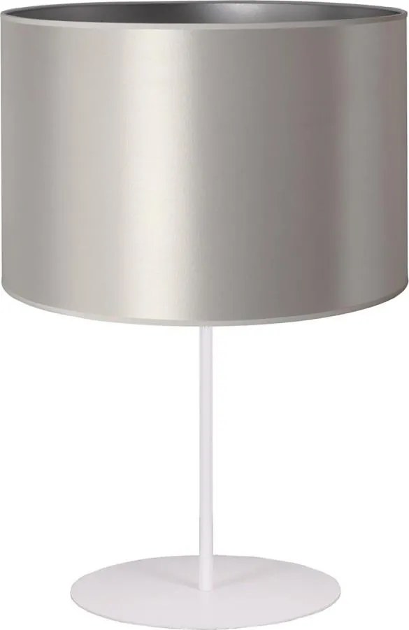 Duolla - Stolná lampa CANNES 1xE14/15W/230V pr. 20 cm strieborná/biela