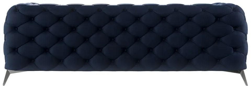 Tmavomodrá zamatová pohovka 225 cm Chelsea – Ropez