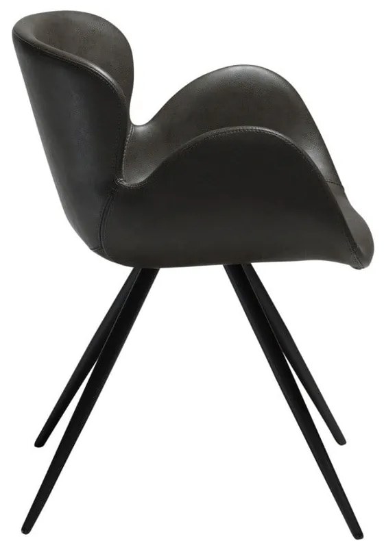 Sivé čalúnené jedálenské kreslo s podrúčkami Gaia – DAN-FORM Denmark