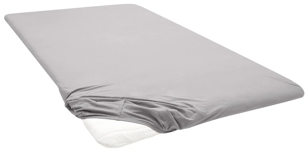 Biberna Napínacia plachta na vrchný matrac (sivá, 180 – 200 x 200 cm)  (100227070)