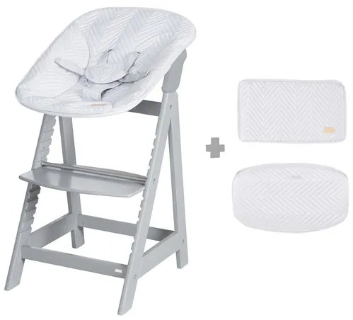 roba Detská vysoká stolička Born Up Zickzack 2 v 1 + Pultík k jedálenskej stoličke (800008531)