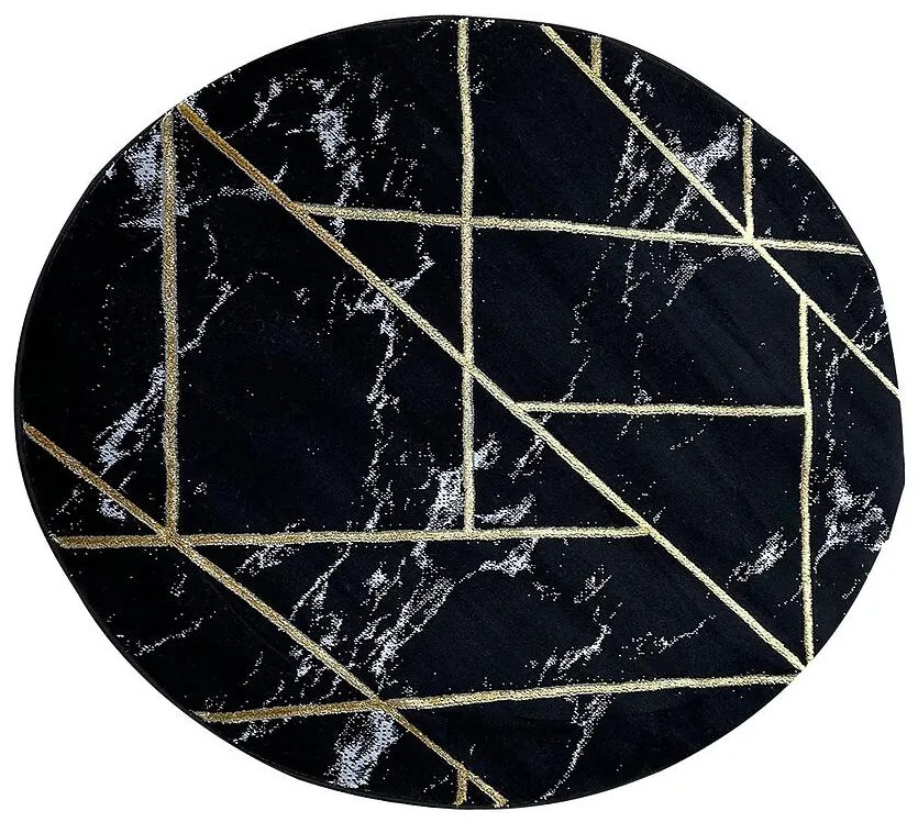 Koberec Diamond 1,2/1,2 A0052 čierna/zlatá