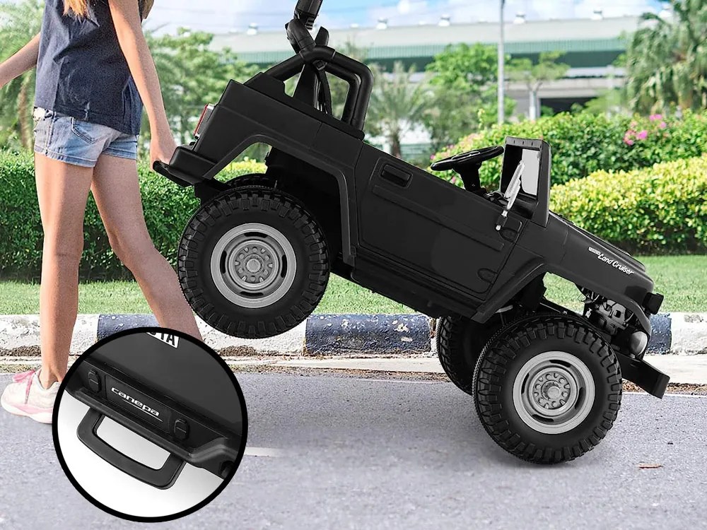 JOKOMISIADA Detské autíčko na batérie pre 2 osoby Toyota Land Cruiser PA0285 čierne