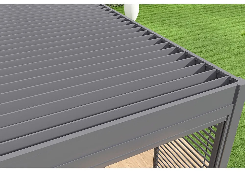 Záhradná hliníková pergola do steny 4x3 m (antracit)