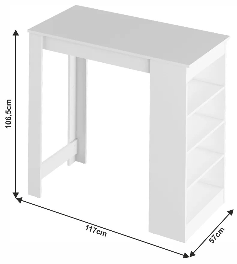 Barový stôl Austin (biela). Vlastná spoľahlivá doprava až k Vám domov. 1016328