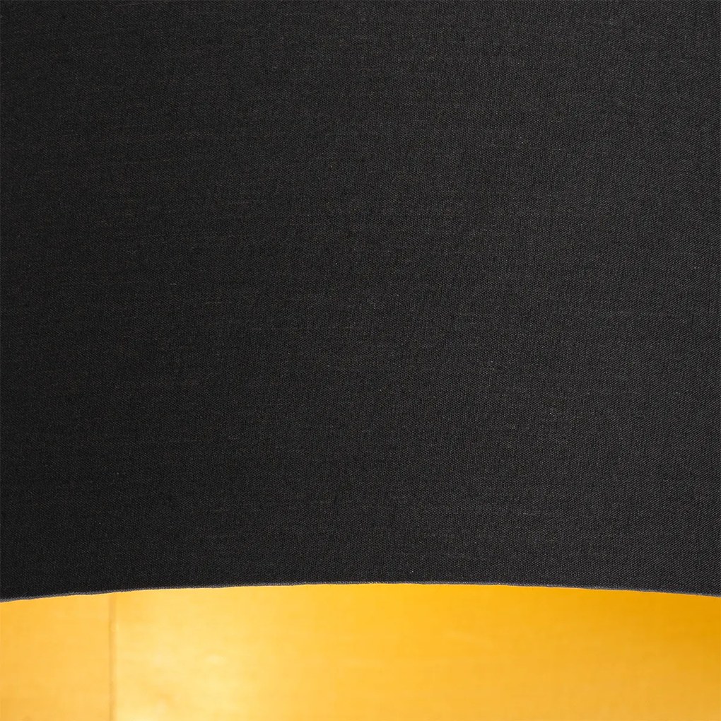 Stropné svietidlo čierne so zlatým vnútrom 6 svetiel - Multidrum