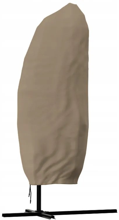 Záhradný skladací slnečník LEVI 300 cm, béžovo-hnedý + obal zdarma