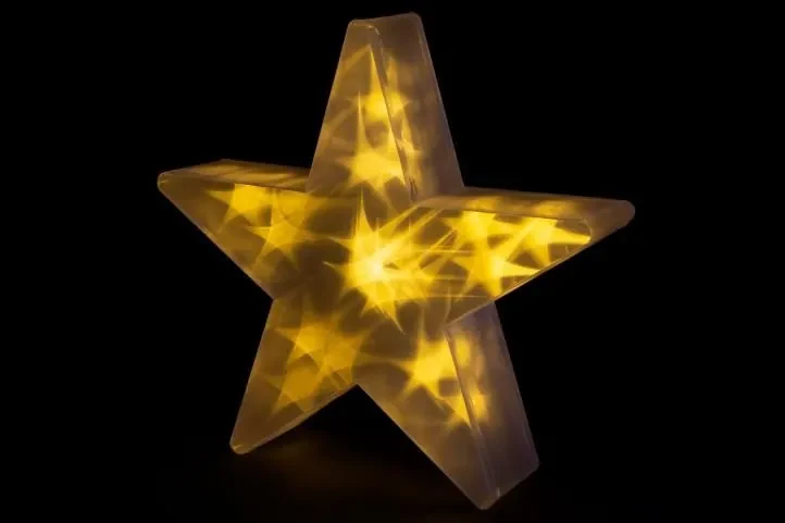 Nexos 33205 Vianočná hviezda s 3D efektom - 35 cm, 20 LED, teplá biela