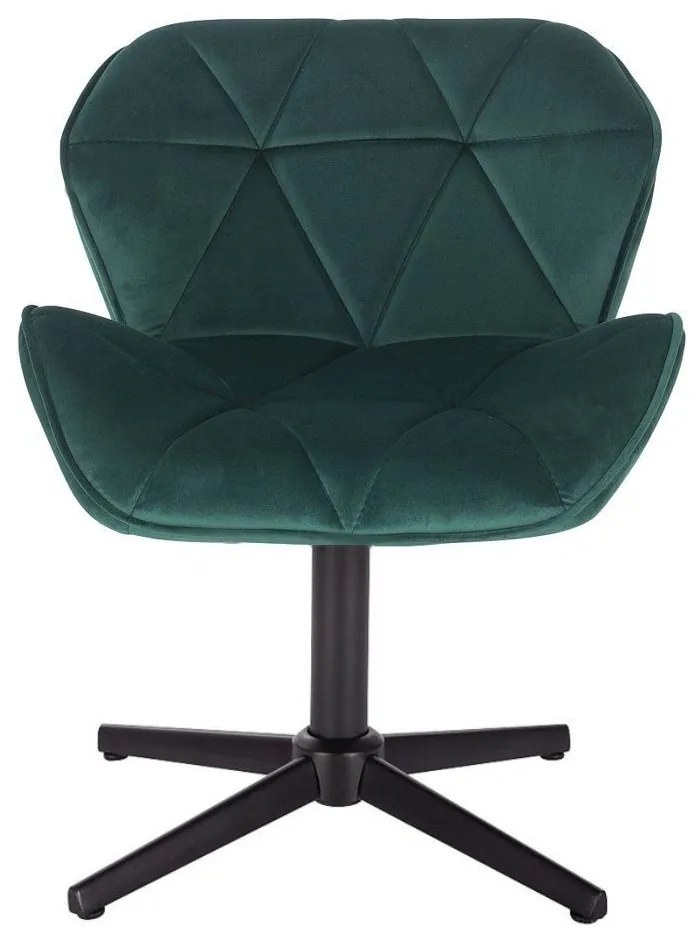LuxuryForm DESIGN Stolička MILANO VELUR na čiernom kríži - zelená