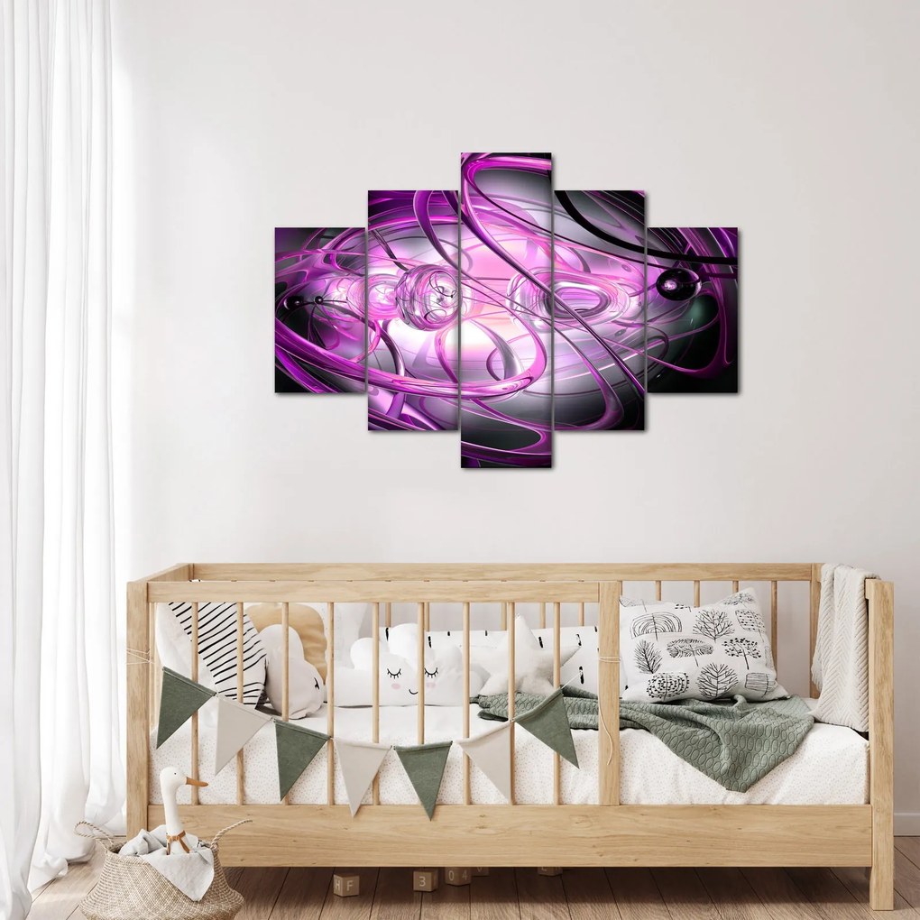Obraz krásnej fialovej abstrakcie (150x105 cm)