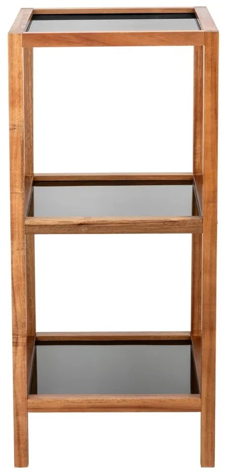 Sklenený kúpeľňový regál v čierno-prírodnej farbe 36x79 cm Fondi – Wenko