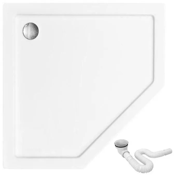 Rea Axin, sprchovací kút 80x80x195 cm + biela sprchová vanička Diamond, KPL-K8778