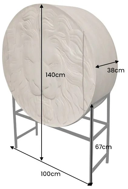 Dizajnová vysoká komoda Hergus 140 cm čierne mango