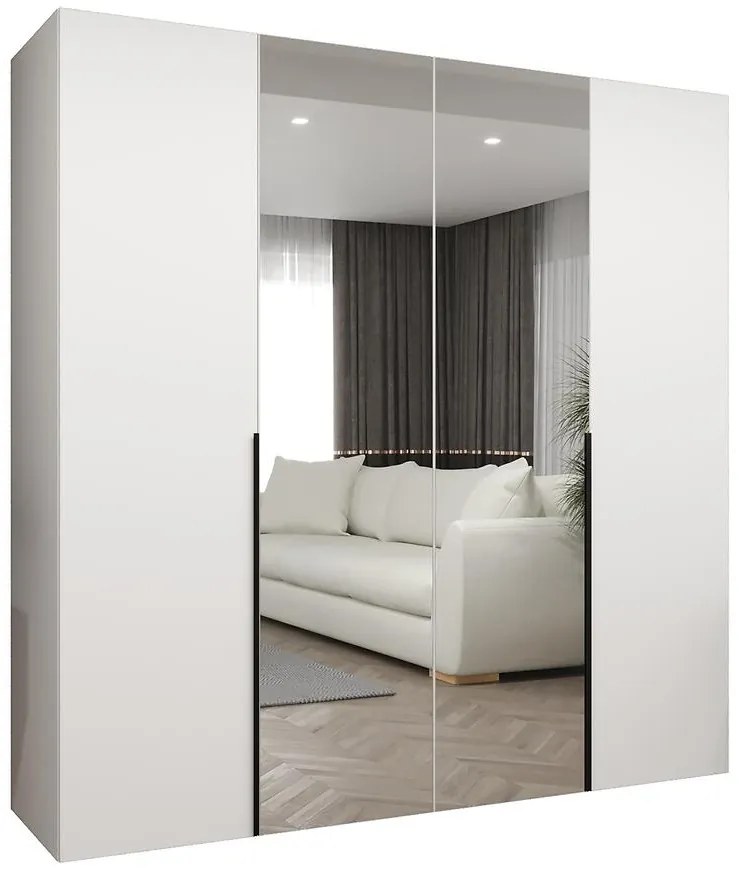 Skriňa Alicante II 200 biela/čierna