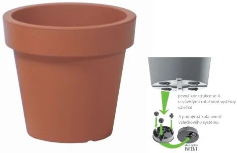 Prosperplast Kvetináč Lofly terakota, varianta 24,5 cm