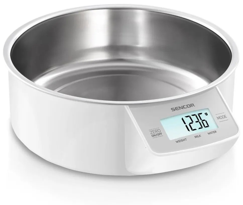 Sencor - Digitálna kuchynská váha 2xAAA biela/chróm