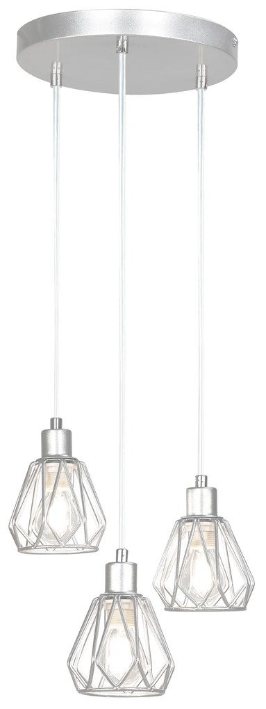 Visiaca lampa, strieborná/kov, OKIRA TYP 1
