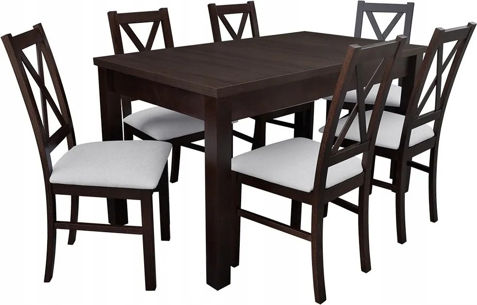 Jedálenský set pre 6 osôb Fern (orech) (ekokoža Soft 017)