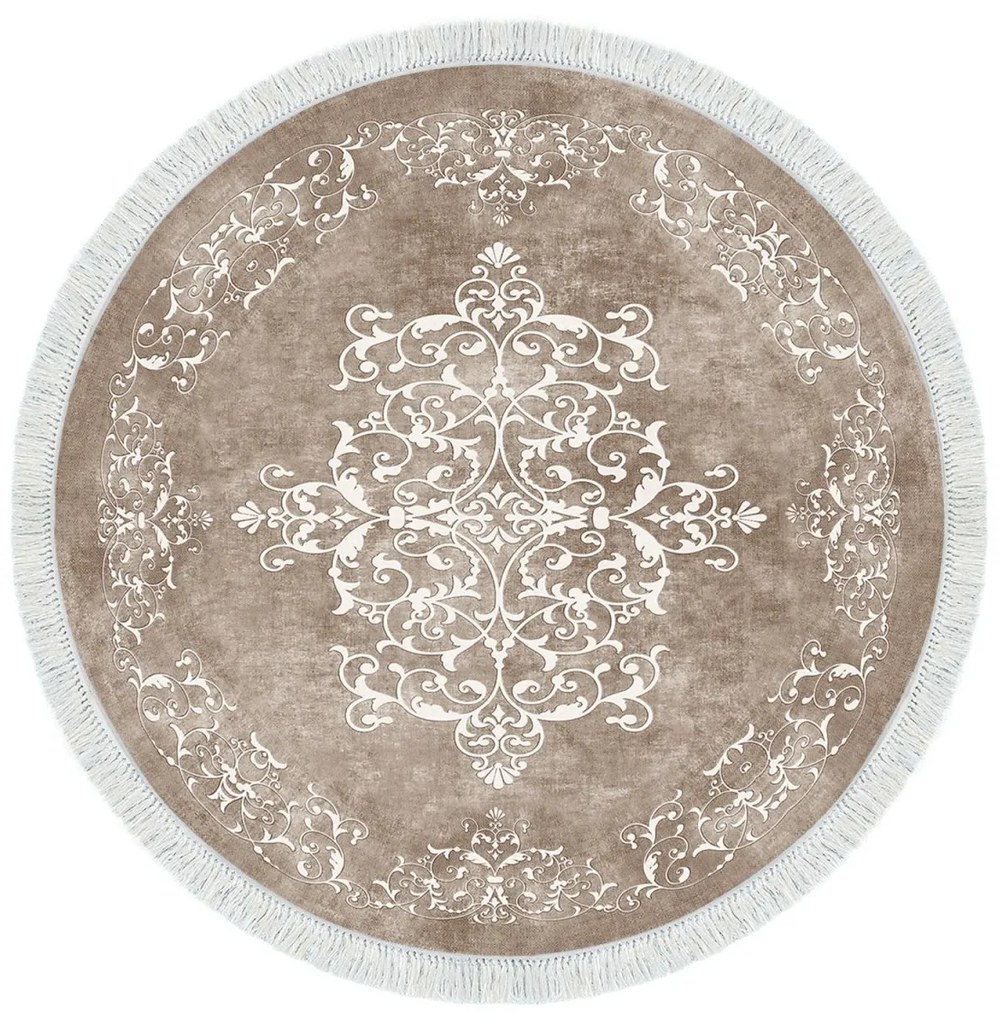 Okrúhly koberec Tapis 180 cm béžový