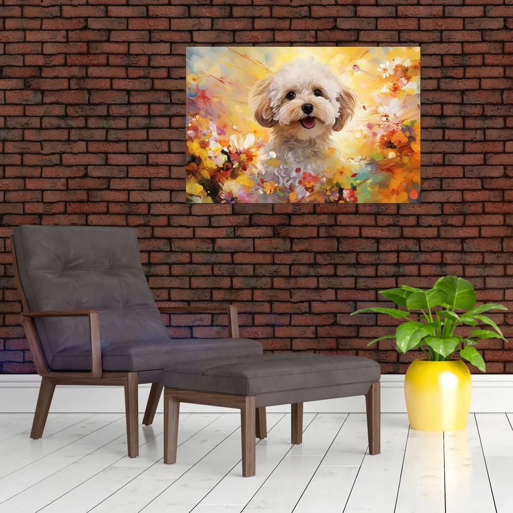 Obraz - Šťastný pes (90x60 cm)