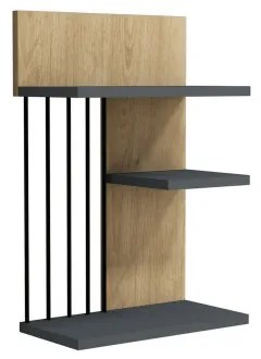 Nástenná polica NEZMA 60x40 cm béžová/antracit