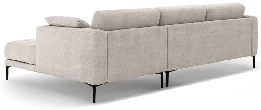 Béžová rohová pohovka (pravý roh/s leňoškou) Bemy – Micadoni