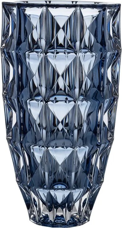 KRIŠTÁĽOVÁ VÁZA BOHEMIA DIAMOND SMOKEY BLUE 280 MM