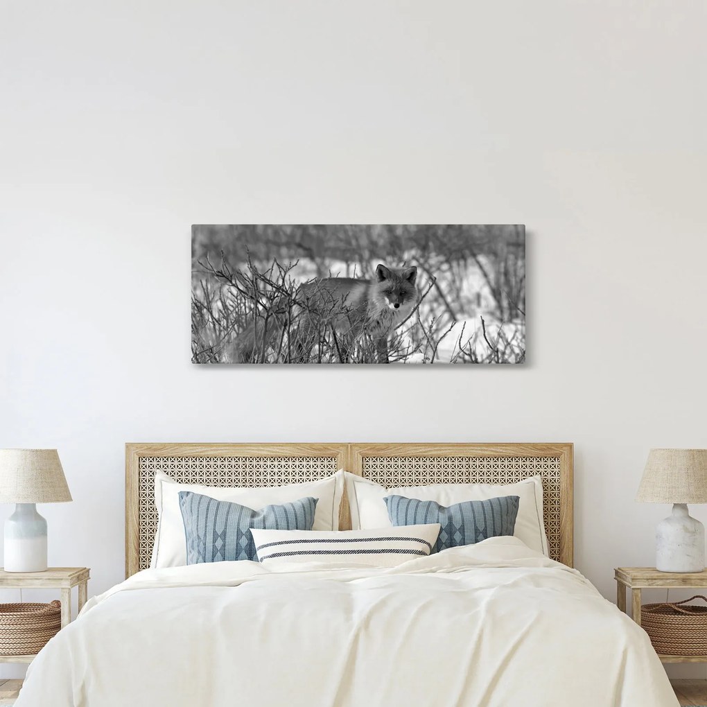 Obraz - Líška v zime (120x50 cm)