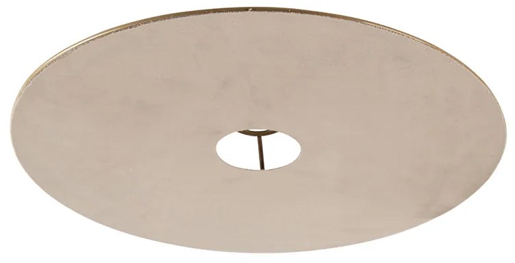 Zamatový plochý tienidlo taupe so zlatom 45 cm