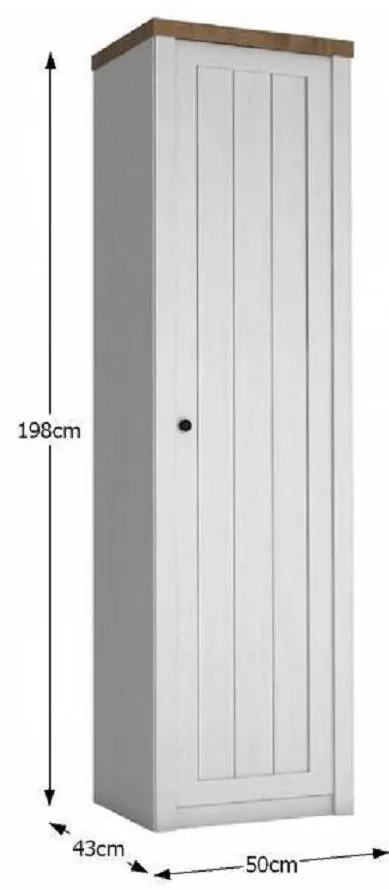 Tempo Kondela Skriňa S1D, sosna Andersen/dub lefkas, PROVANCE