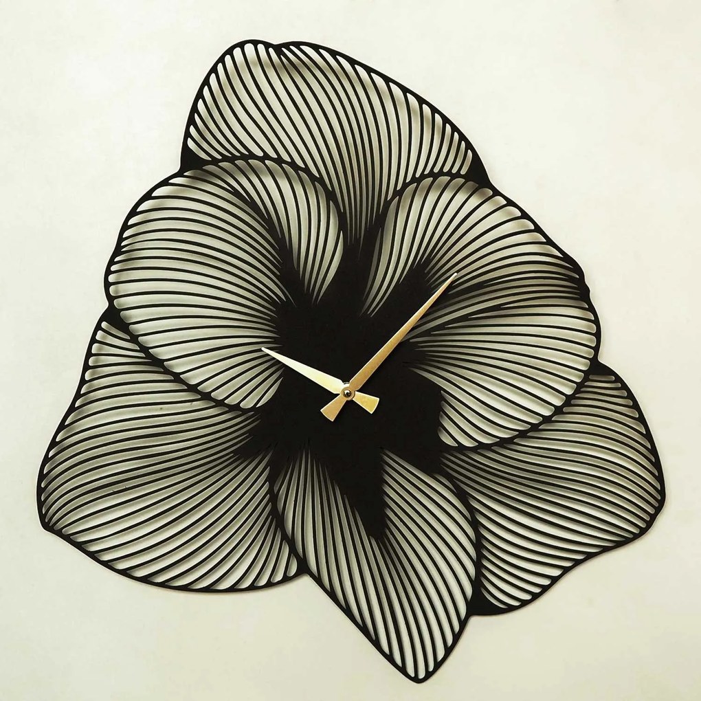 Azalea Metal Wall Clock - APS039 70 - Black