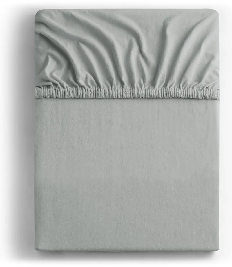 Svetlosivá napínacia plachta jersey 90x200 cm Amber – Restilo