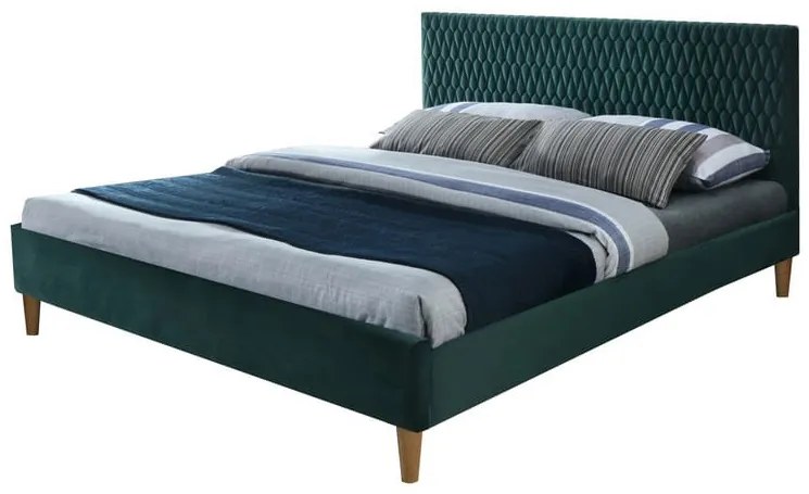 SI Manželská posteľ Arnica s roštom - zelená Rozmer: 160x200