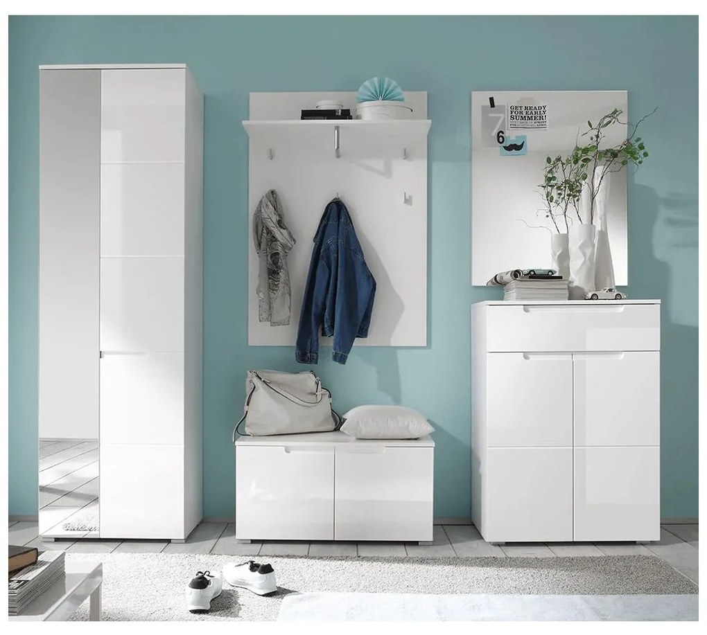 Tempo Kondela Komoda, biela extra vysoký lesk, SPACE