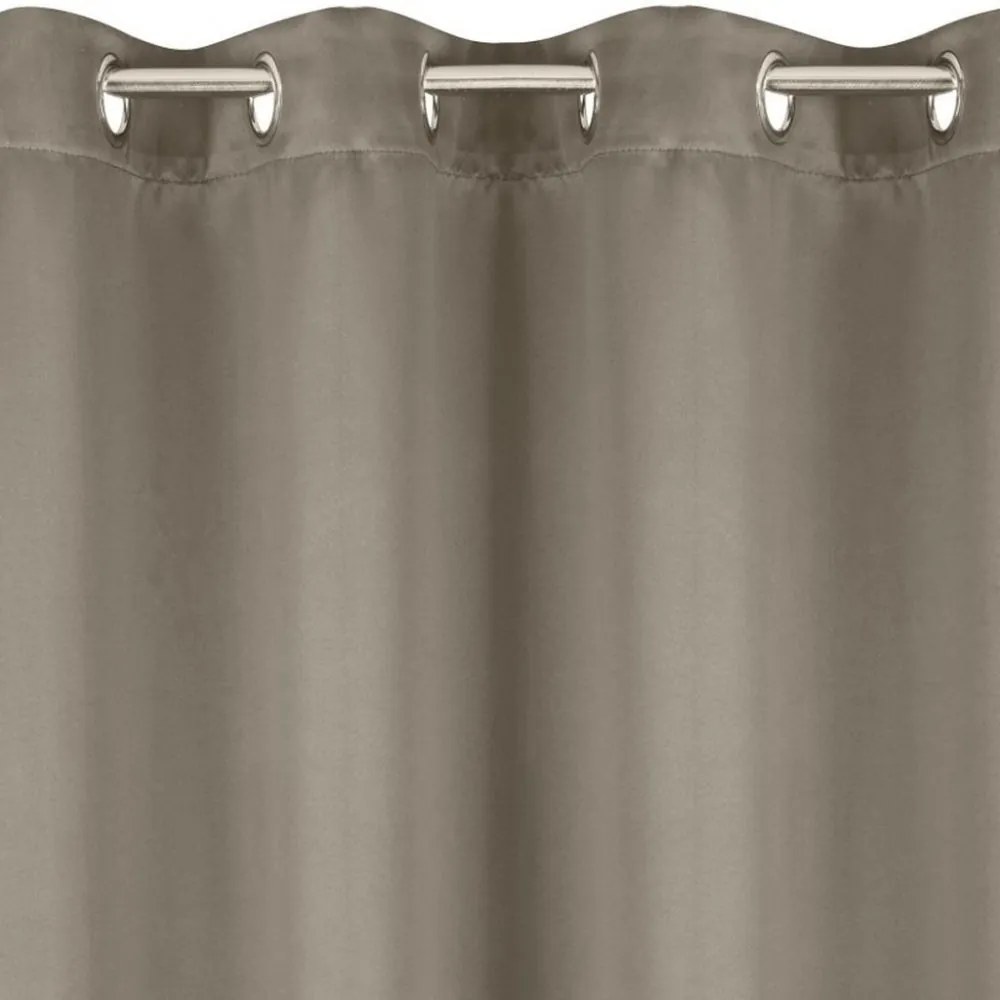 Béžový zatemňovací záves na okno so zavesením na kruhy Dĺžka: 250 cm