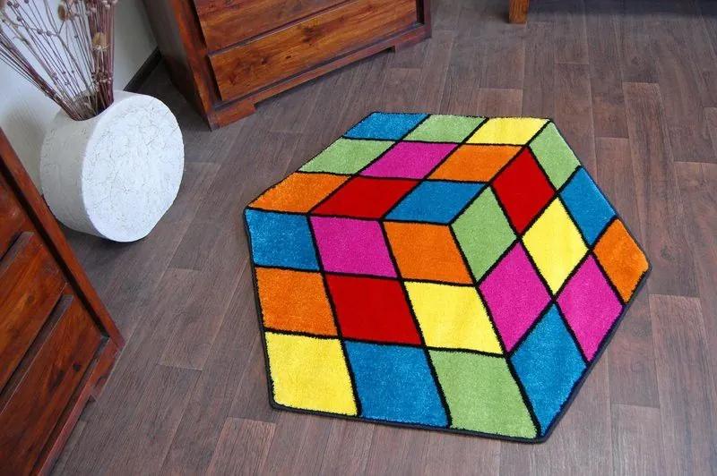 MAXMAX Detský koberec Rubikova kocka 1546
